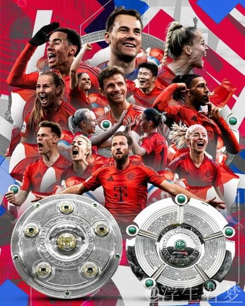 拜仁提前两轮问鼎冠军！官宣海报庆祝胜利